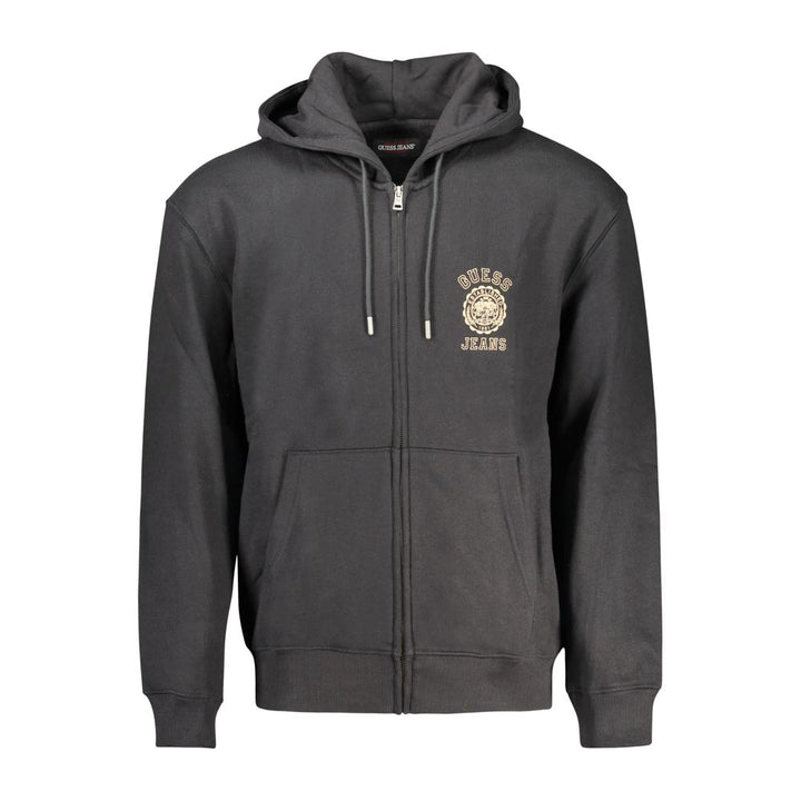 Black Cotton Men Sweater