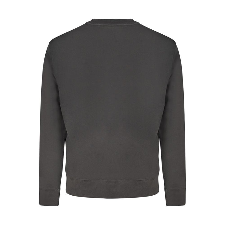 Black Cotton Men Sweater