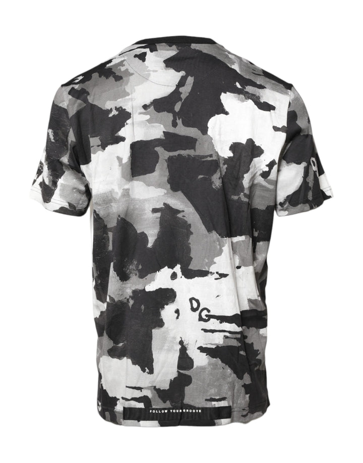 Multicolor Camouflage Crew Neck T-shirt
