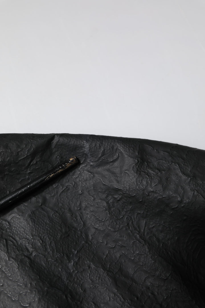 Black Cotton Short Sleeves V-neck T-shirt