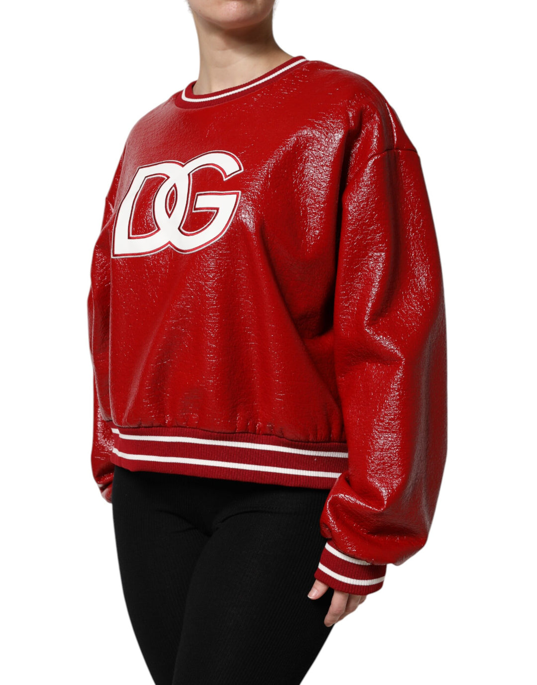 Red Wool DGLogo Embroidery Pullover Sweater
