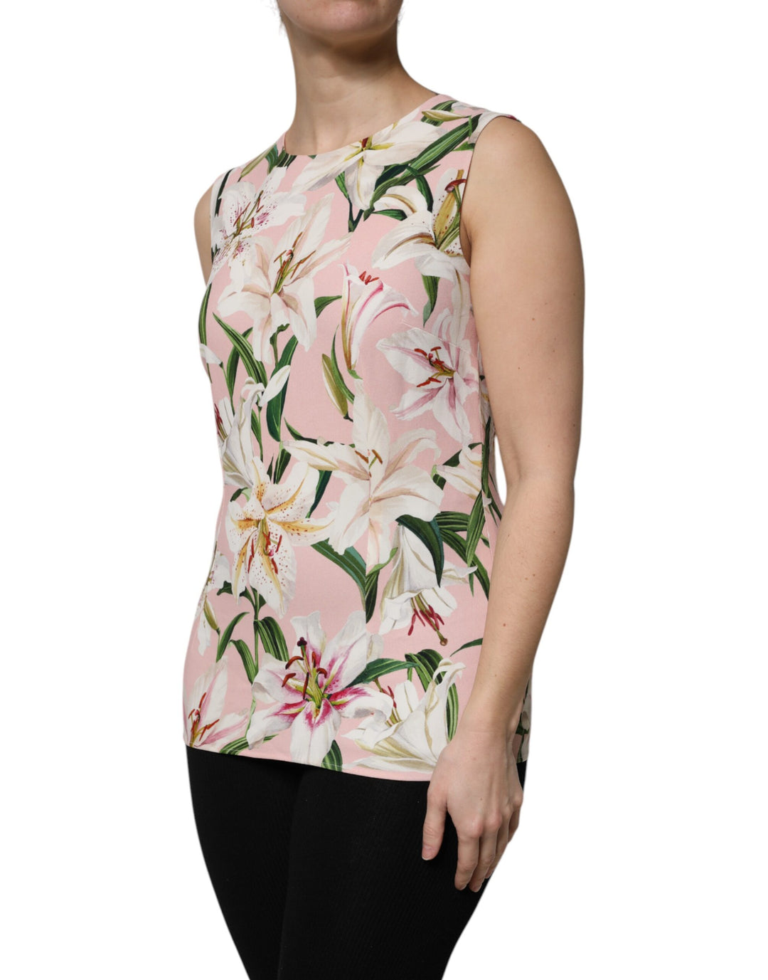 Multicolor Floral Print Round Neck Tank Top
