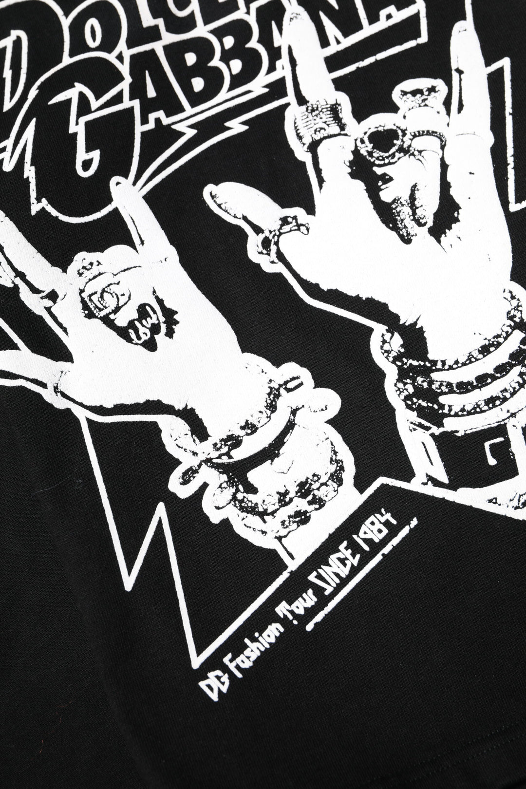 Black Cotton Printed Short Sleeves T-shirt