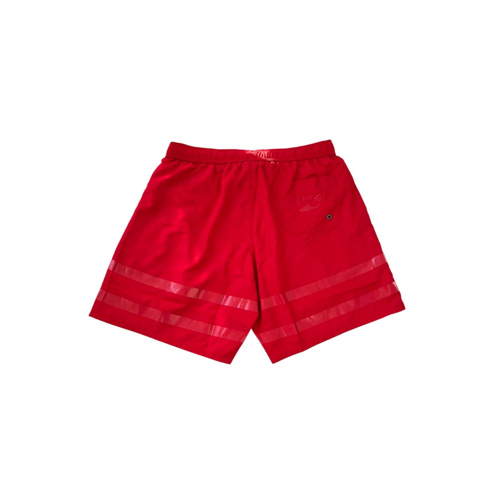 Red Polyester Swimwear