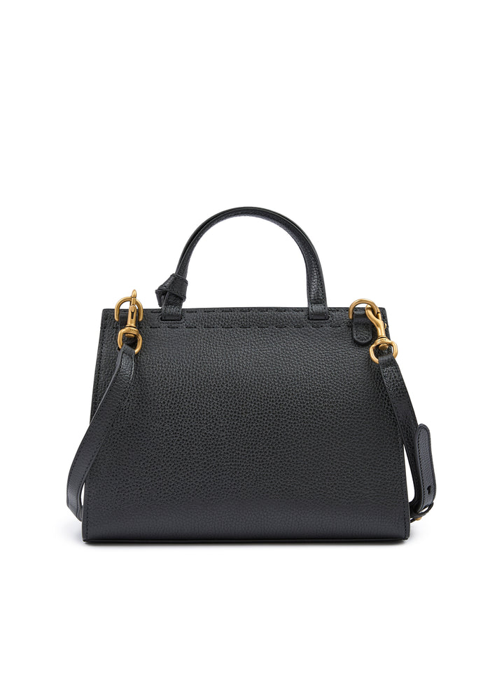 Black Leather GG Marmont Handbag