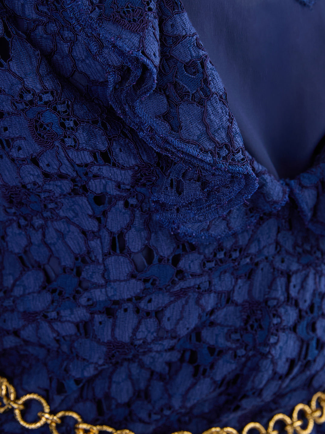 Blu Viscose and Cotton Mid Long Dress