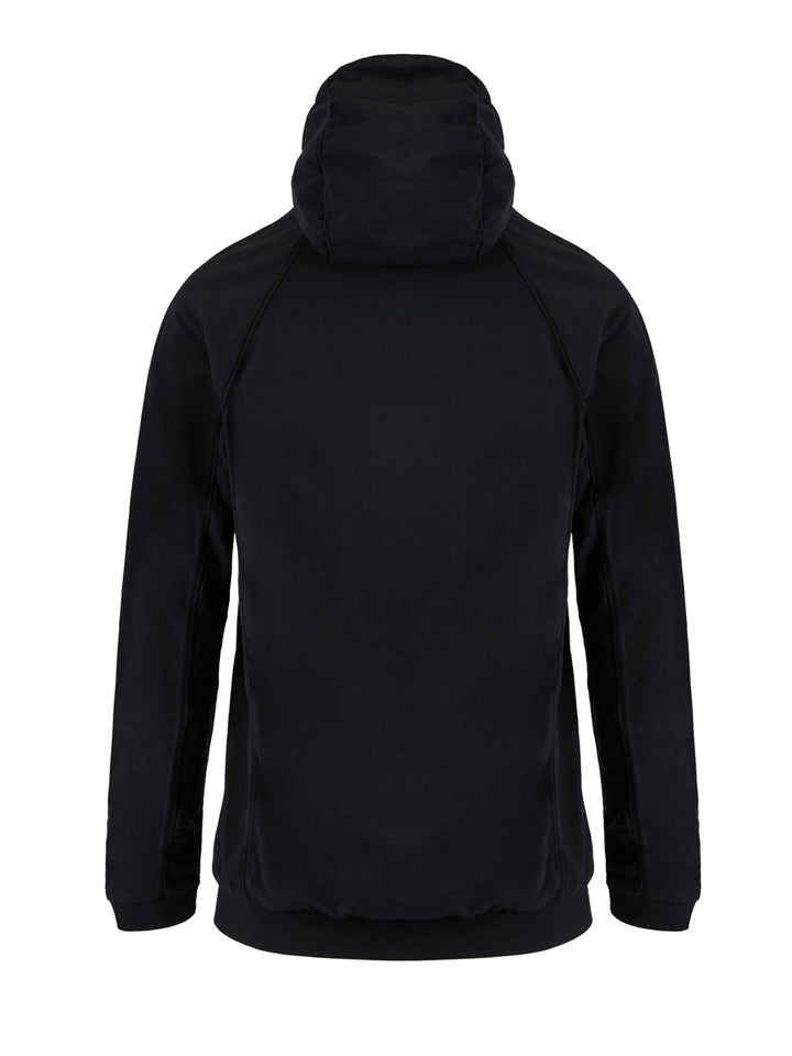 Black Polyamide Hoodie Sweatshirt