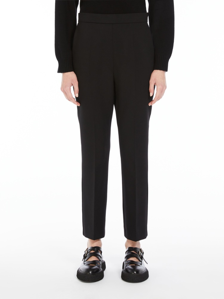 Nepeta ankle-length trousers in wool crepe-12