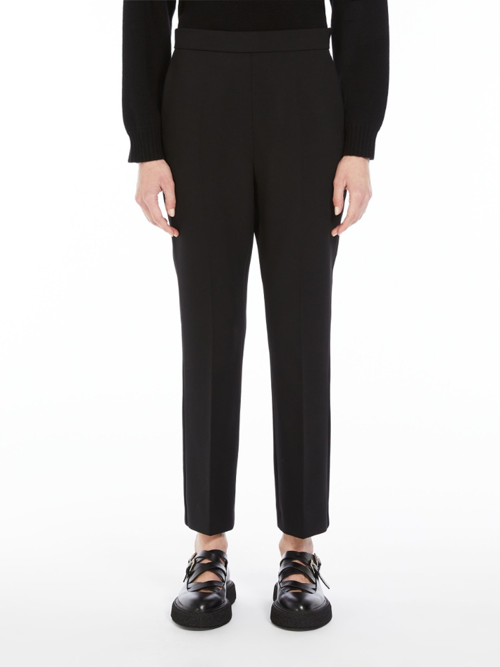 Nepeta ankle-length trousers in wool crepe-12