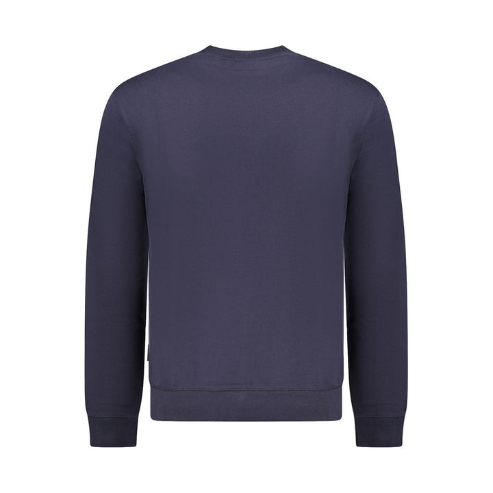 Blue Cotton Men Sweater