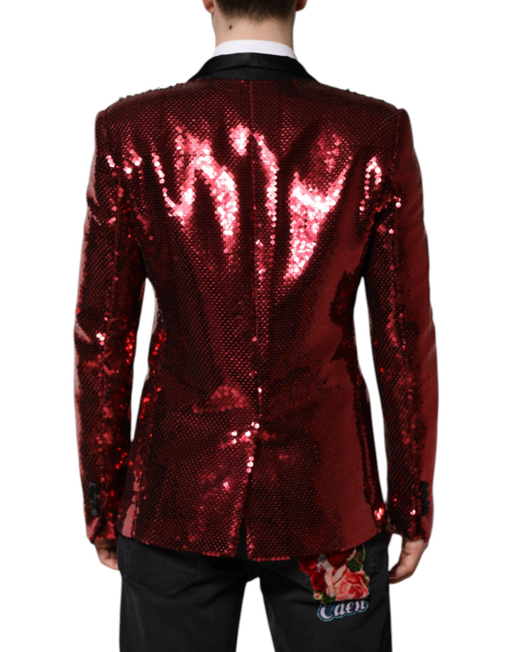 Red SICILIA Sequin Embellish Blazer Jacket