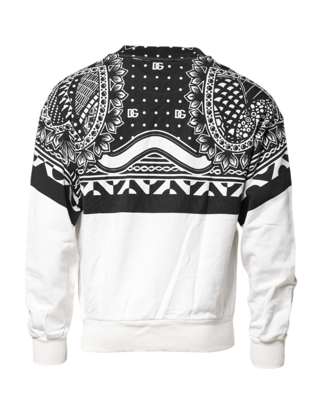 Black White Bandana Cotton Men Sweatshirt Sweater
