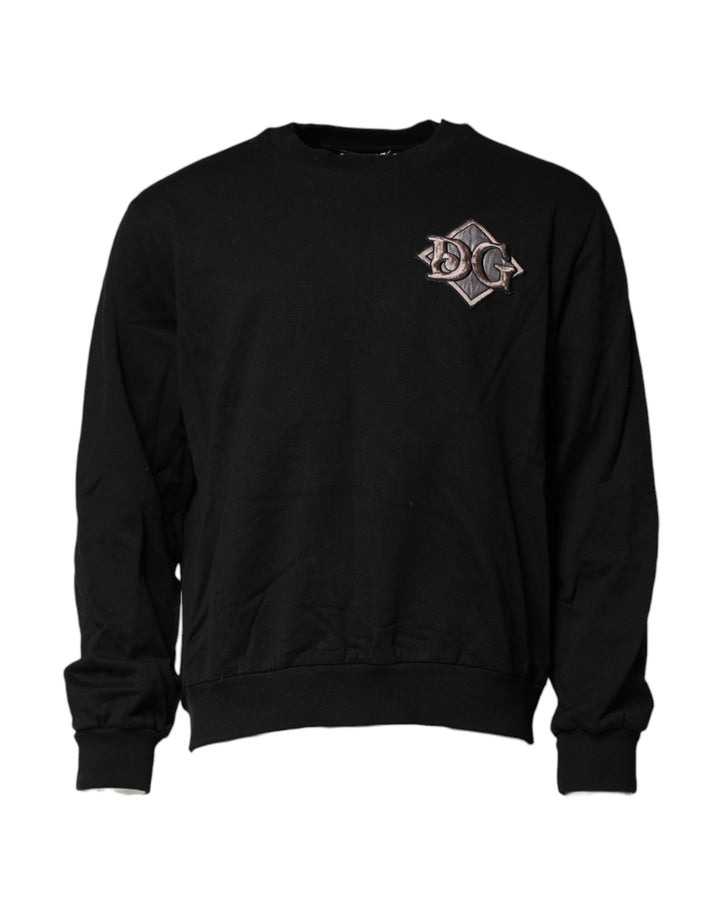 Black Logo Embroidery Sweatshirt Sweater