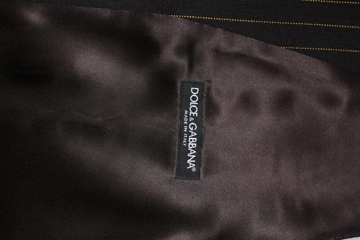 Black Stripes Wool Formal Men Waistcoat Vest