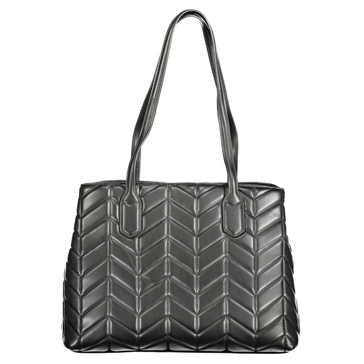 Black Polyethylene Women Handbag