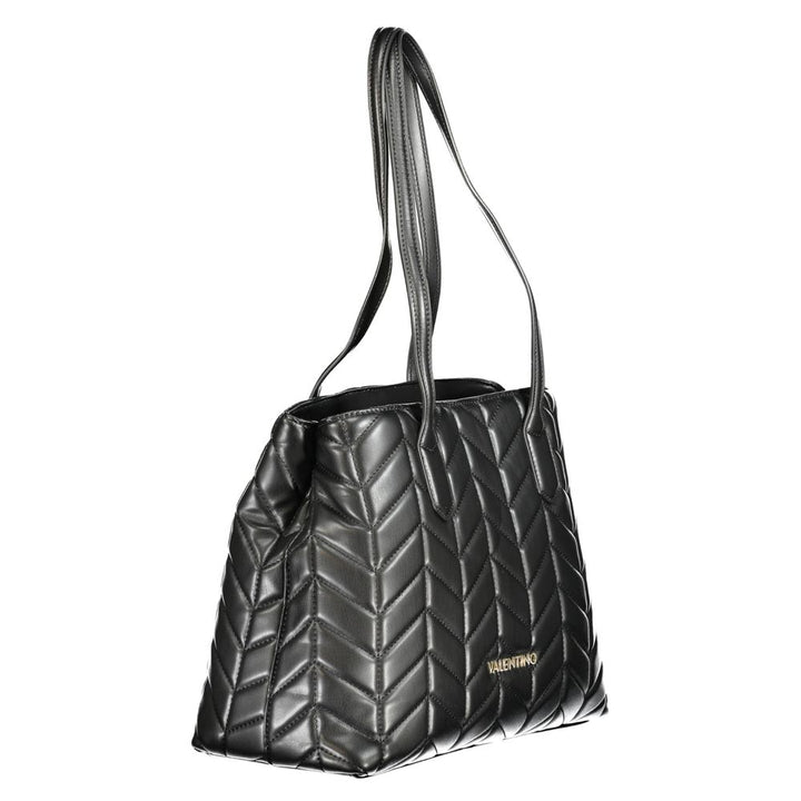 Black Polyethylene Women Handbag