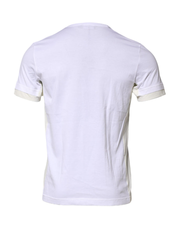 White Cotton Pocket Short Sleeves T-shirt