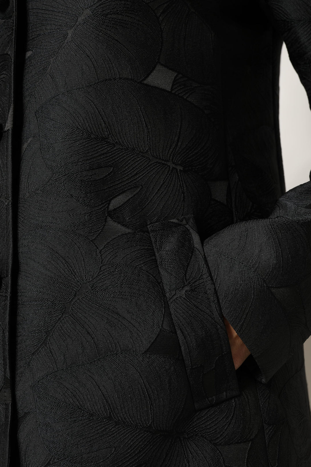 Black Single Breasted Trench Coat Jacket