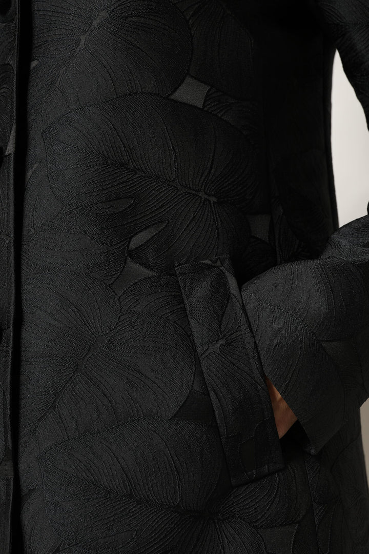 Black Single Breasted Trench Coat Jacket