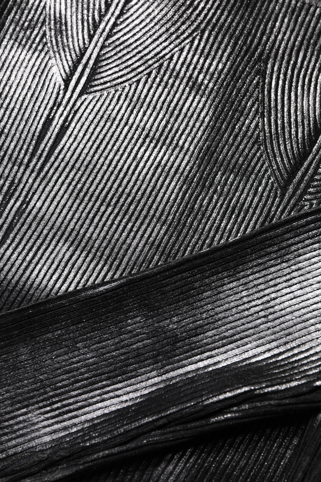 Black Viscose Long Sleeves Fitted Blouse Top