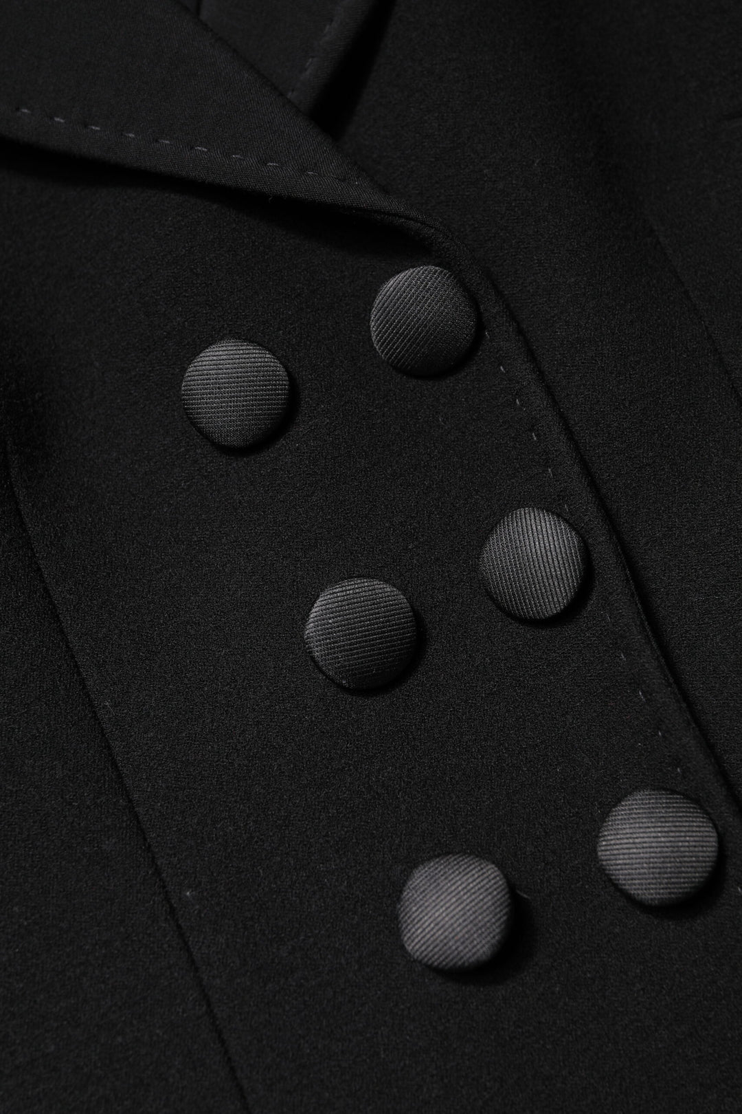 Black Wool Double Breasted Coat Jacket