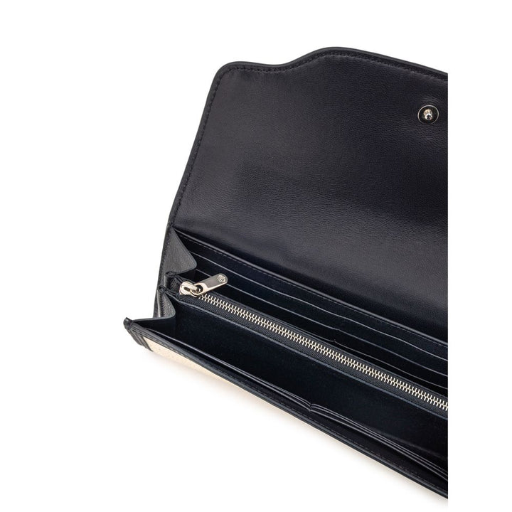 Beige Fabric And Leather Wallet