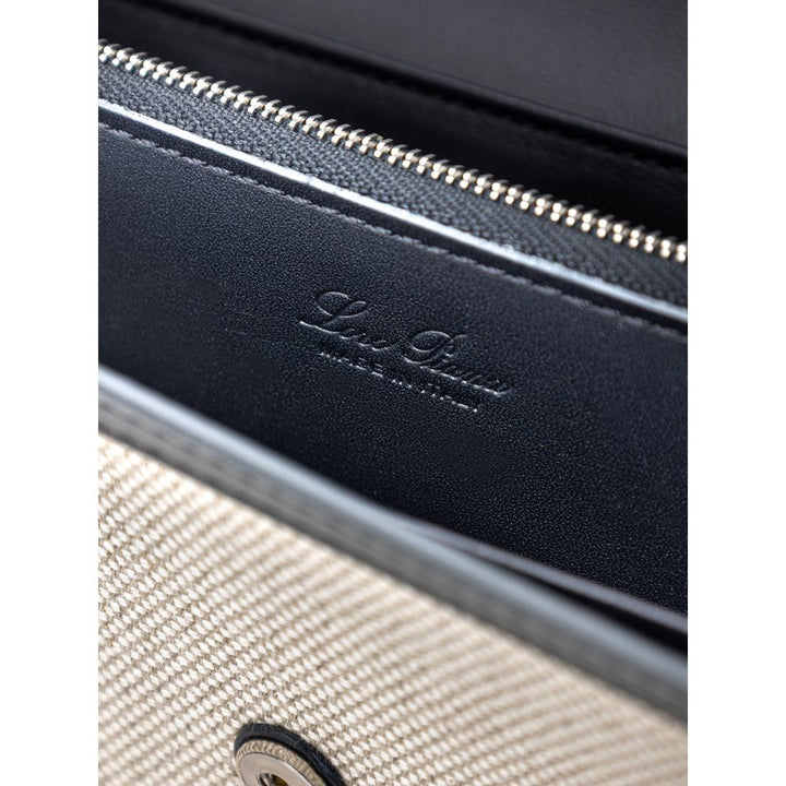 Beige Fabric And Leather Wallet