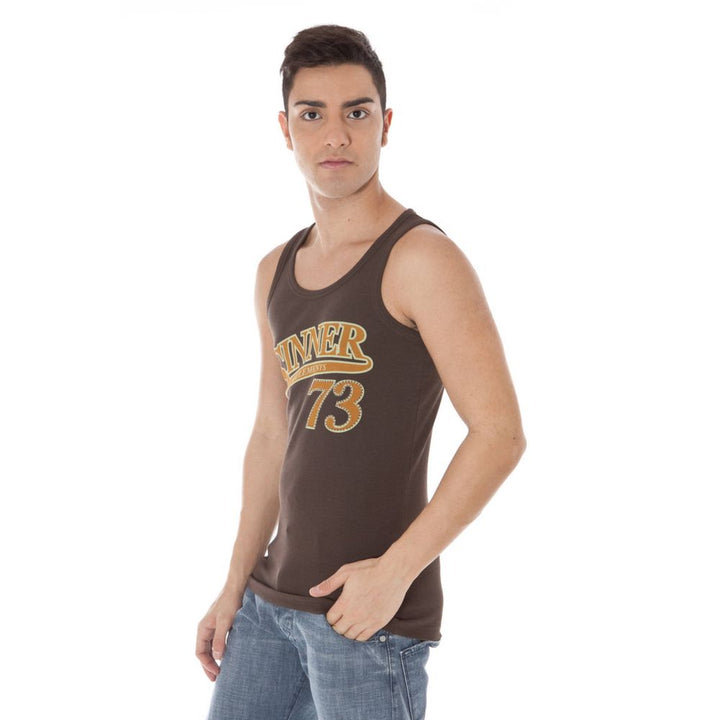 Zuelements Marrone Cotton Mens T-Shirt