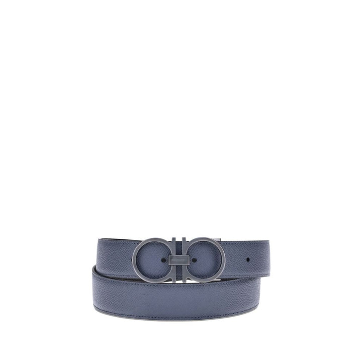 Ferragamo Blue Calf Leather Bos Taurus Regular Belt