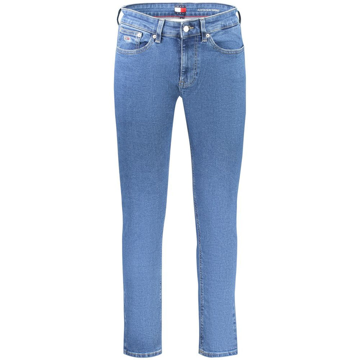 Blue Cotton Men Slim Tapered Jean