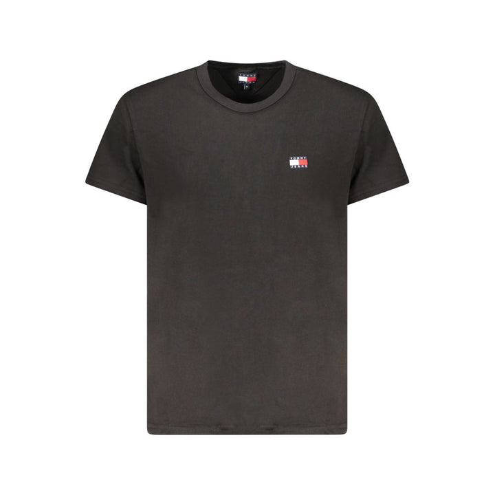 Black Cotton Men T-Shirt