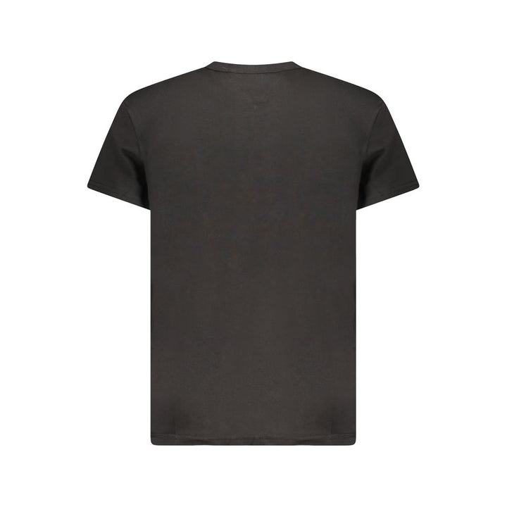 Black Cotton Men T-Shirt