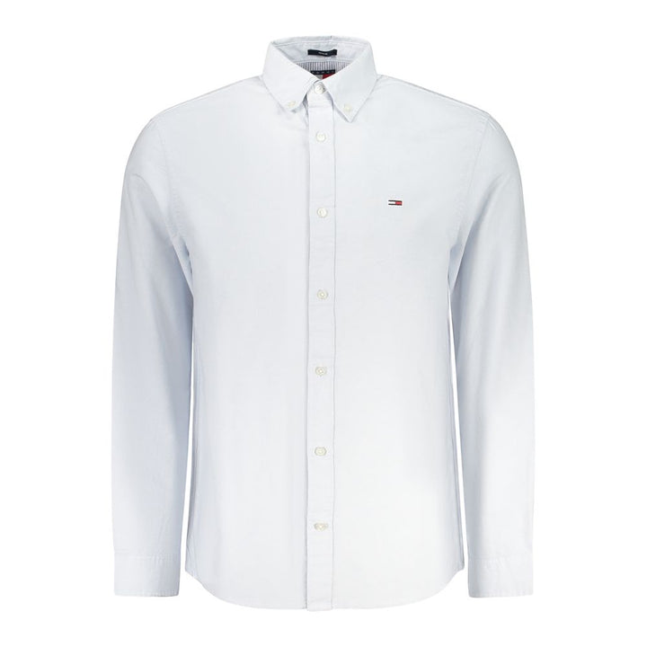 Blue Cotton Men Shirt
