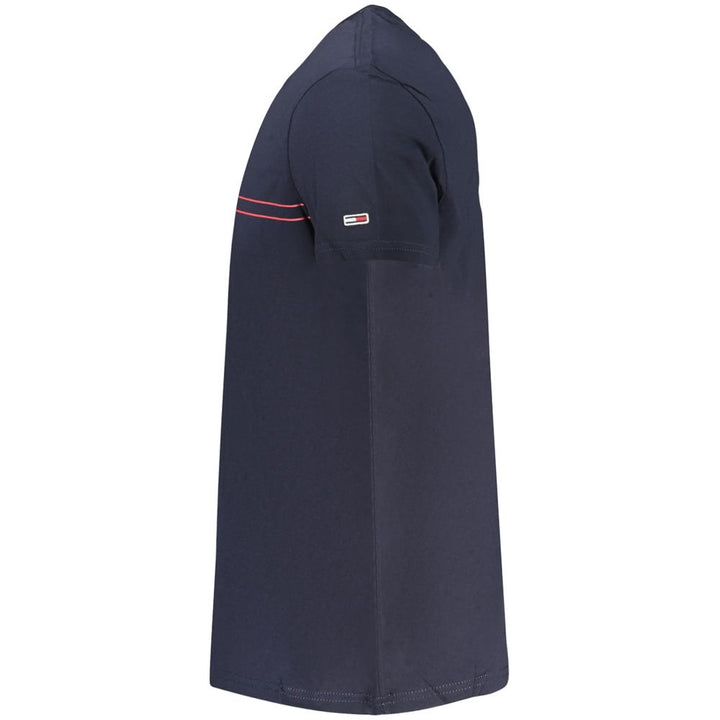 Blue Cotton Men T-Shirt