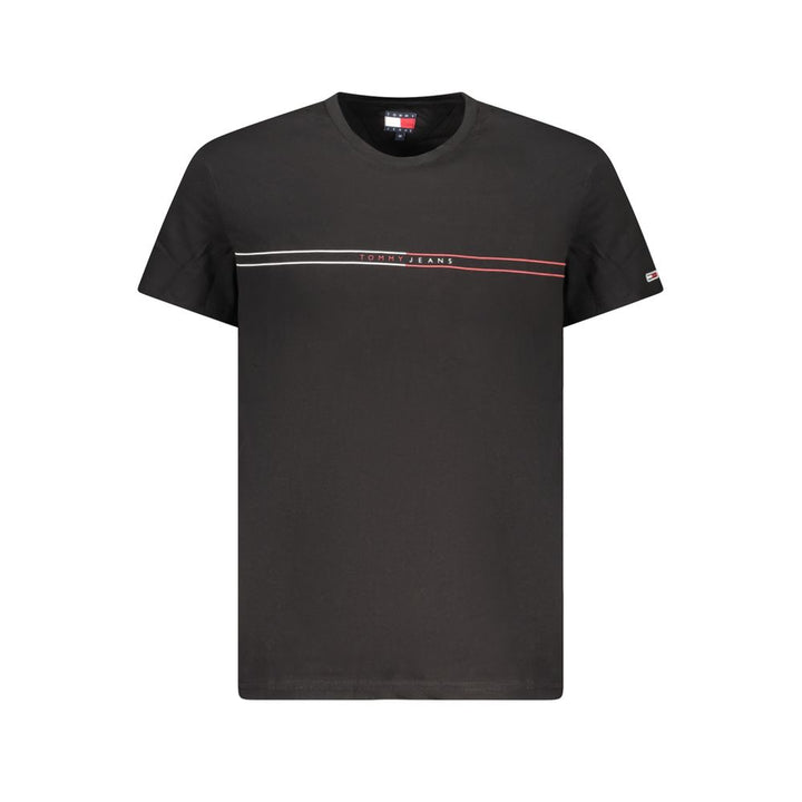 Black Cotton Men T-Shirt