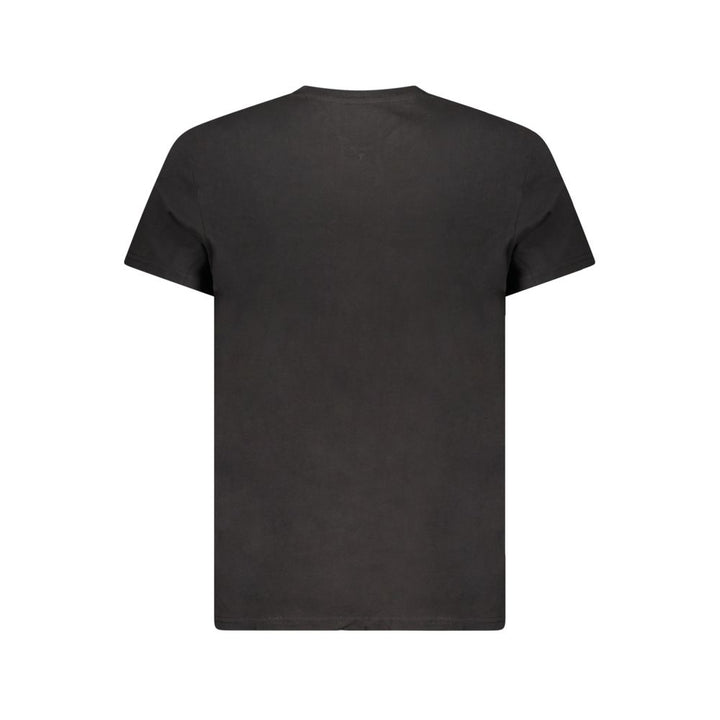 Black Cotton Men T-Shirt
