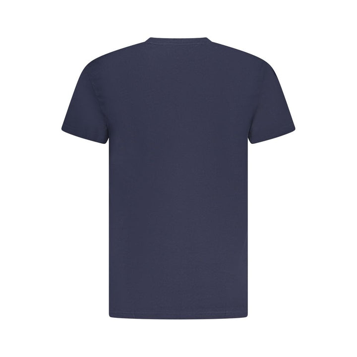 Blue Cotton Men T-Shirt