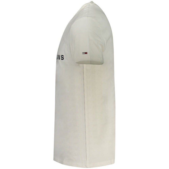 White Cotton Men T-Shirt