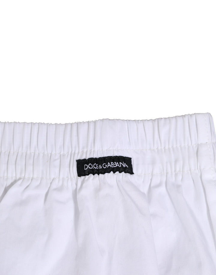 White Cotton Regular Boxer Shorts Underwear