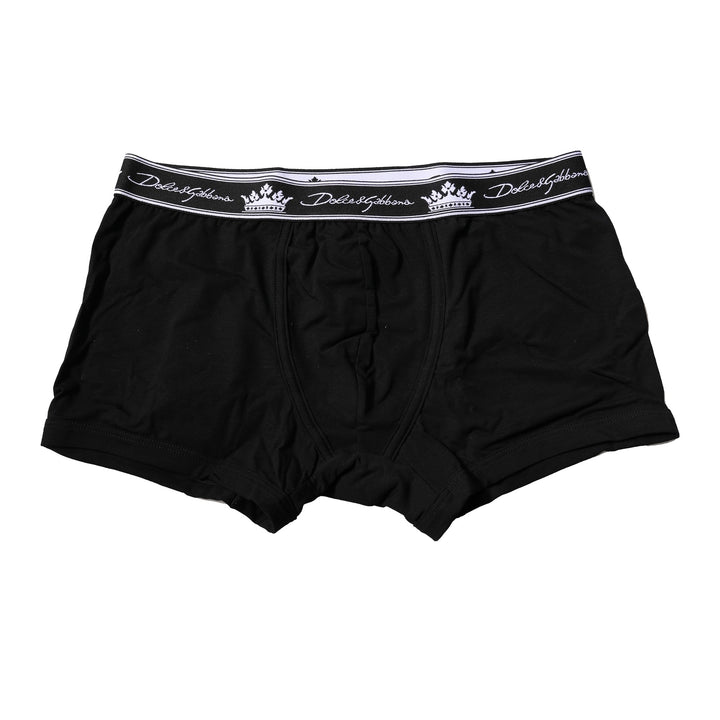 Black Cotton Stretch Regular Boxer Underwear