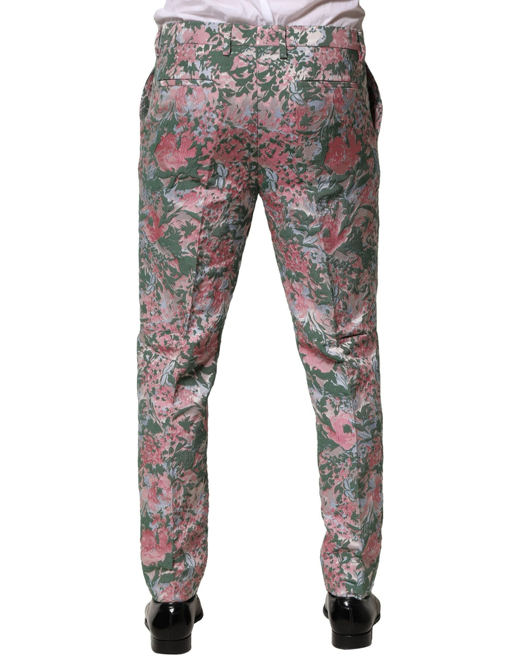 Multicolor Floral Jacquard Pants