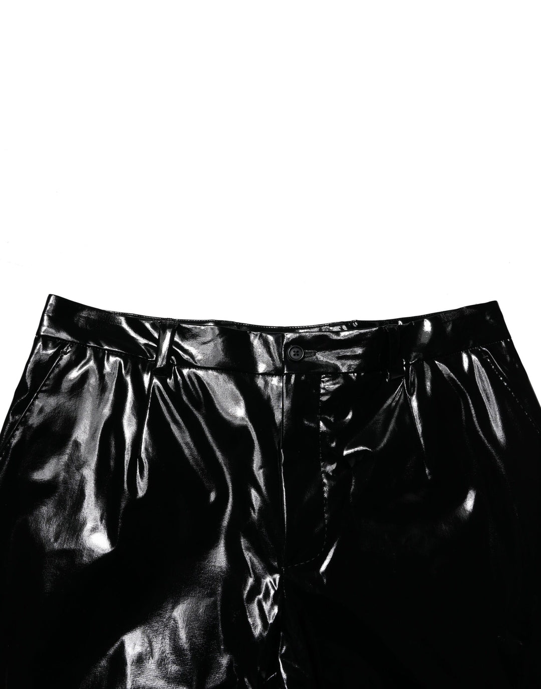 Black Nylon Straight Men Pants