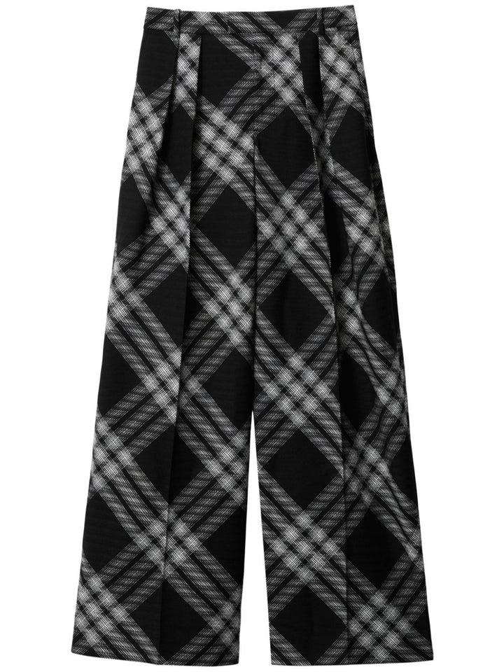 Vintage Check wool trousers-0