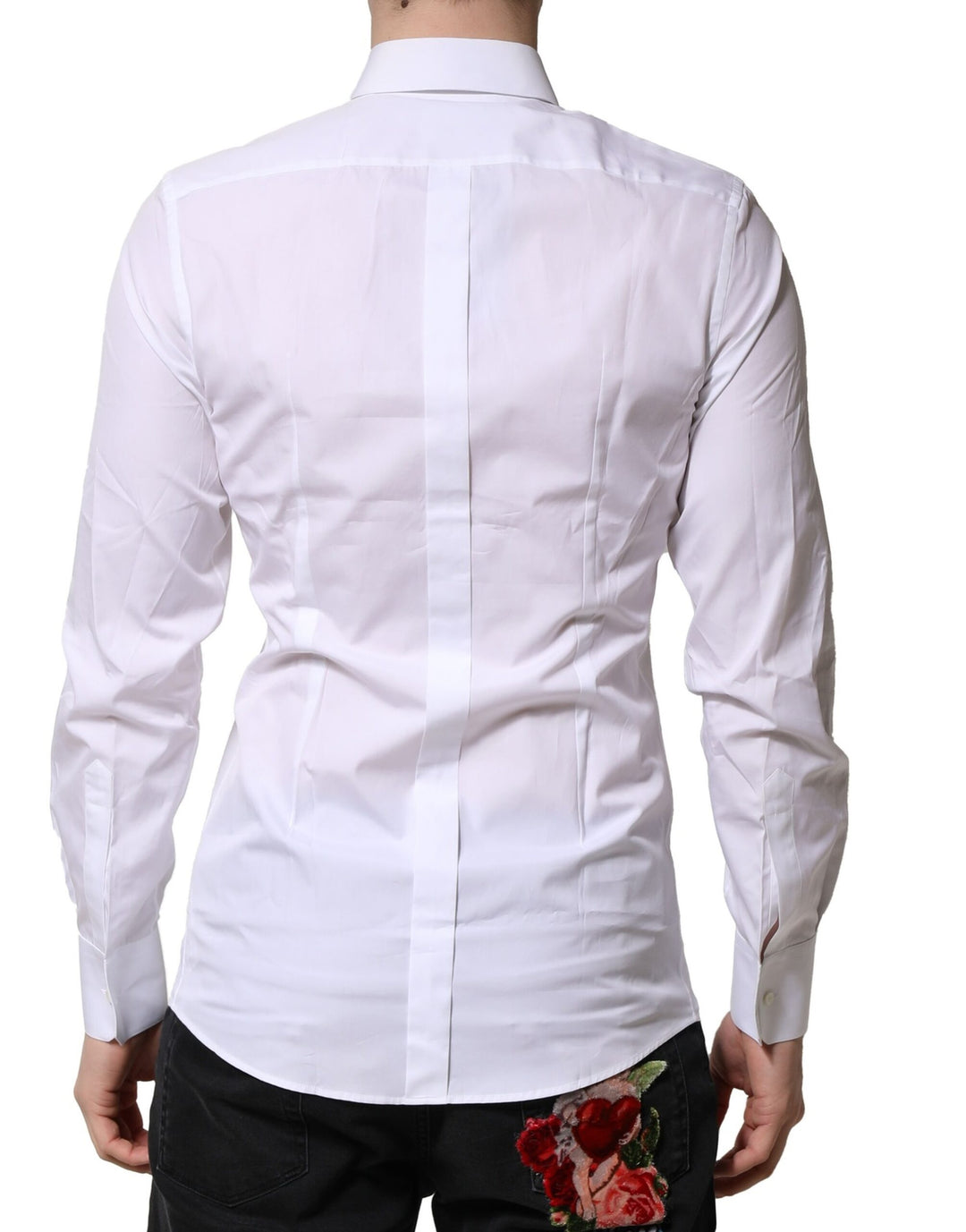 White GOLD Crown Cotton Dress Formal Shirt
