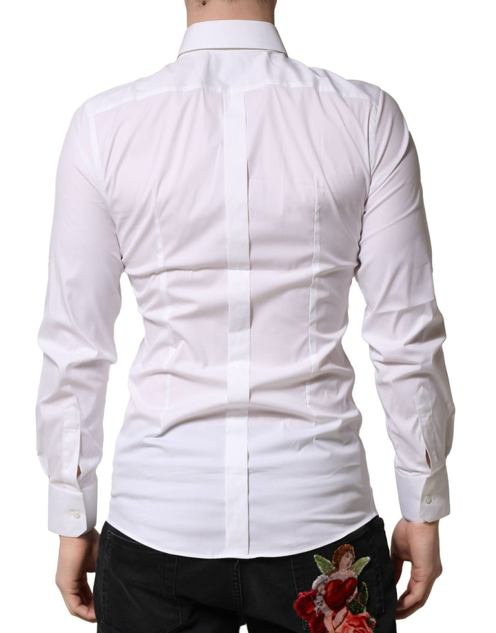 White GOLD Cotton Men Dress Formal Shirt