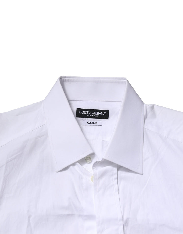 White GOLD Cotton Men Dress Formal Shirt
