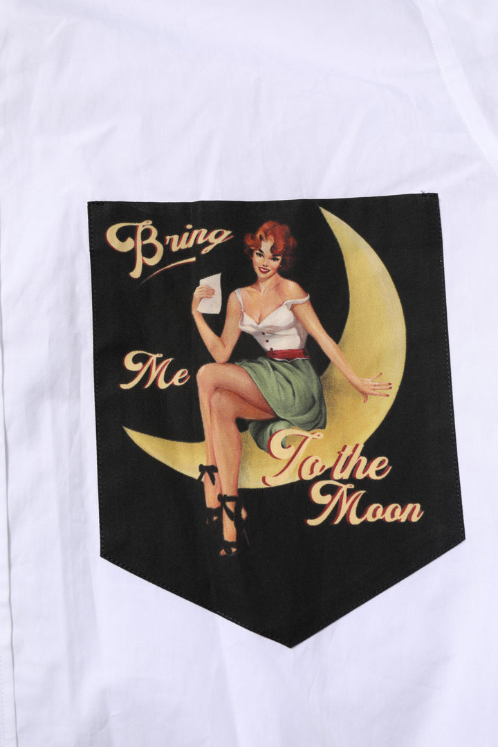 White MARTINI Long Sleeves Men Formal Shirt