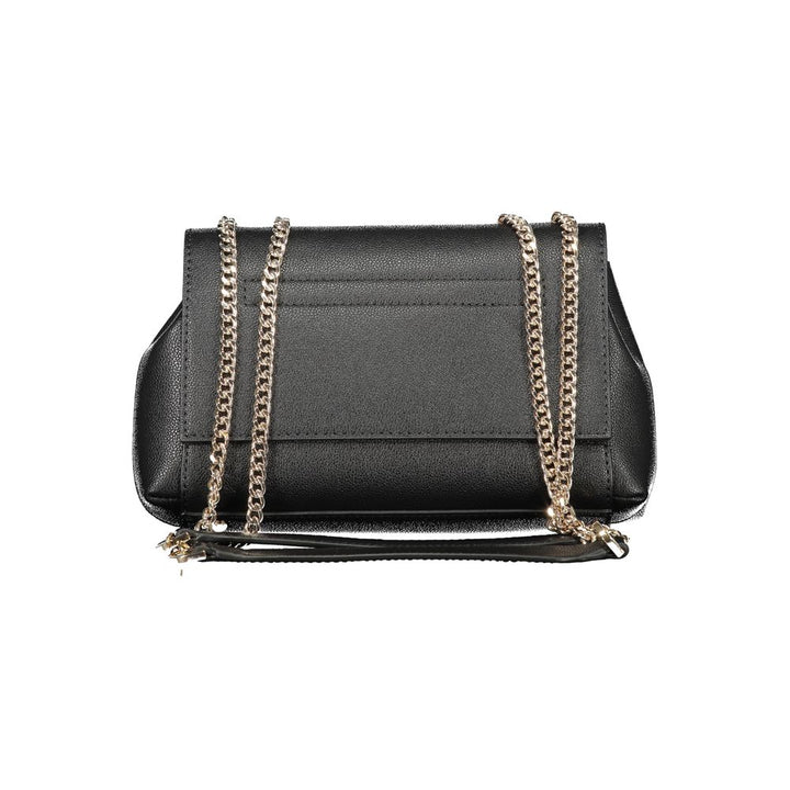 Black Polyethylene Women Handbag