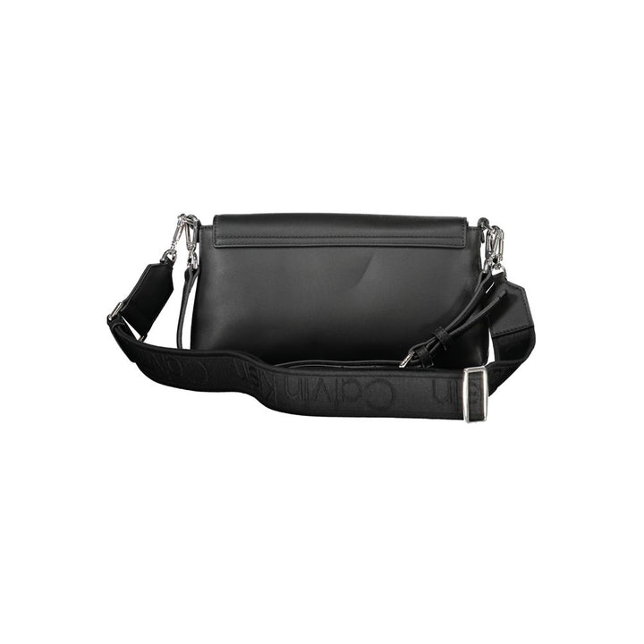 Black Polyester Women Handbag