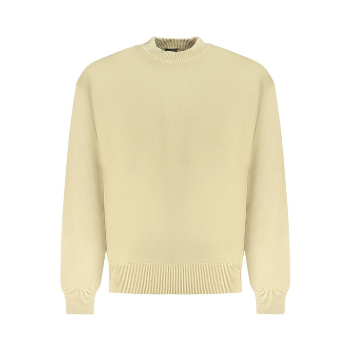 Beige Cotton Men Sweater